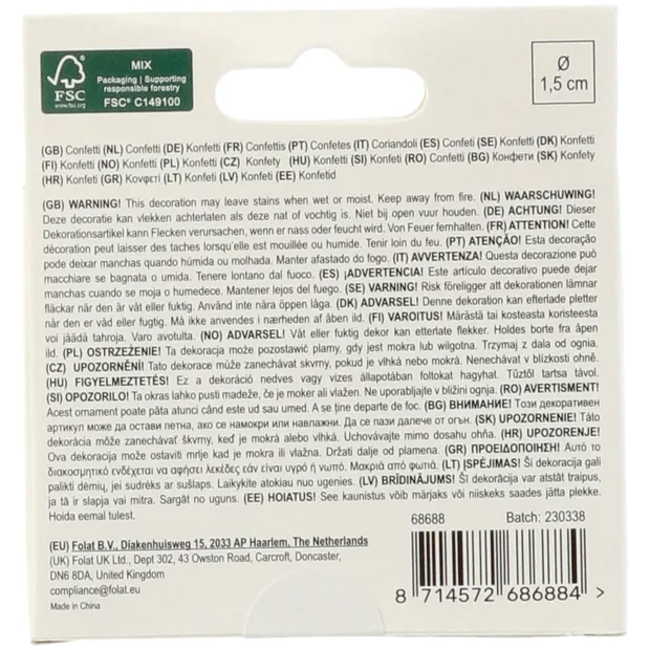 Confetti - Crème Noir - 14 gr