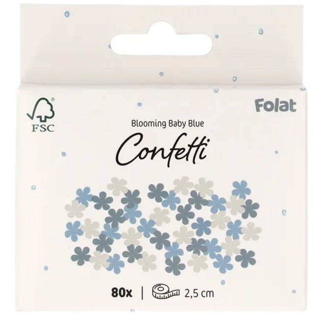 Confetti - Bloemvorm - Blooming Baby Boy - 80 stuks