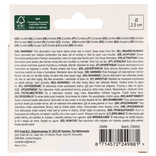 Confetti - Bloemvorm - Blooming Baby Boy - 80 stuks