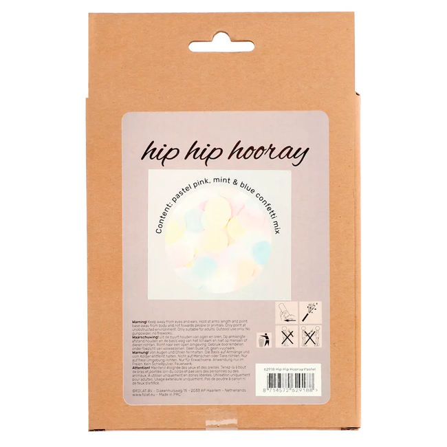 Set met 3 Confetti Kanonnen Pastel - 15cm