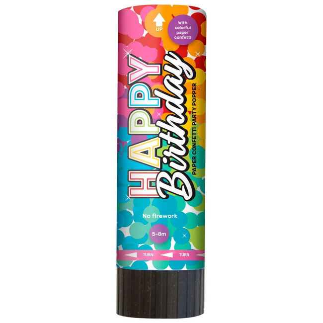 Set met 3 Confetti Kanonnen Rainbow Bday - 15cm
