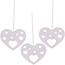 Hangdecoratie harten Just Married - 5 stuks