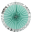 Papieren Waaiers/Rozetten Mint/Zilver - 3 stuks