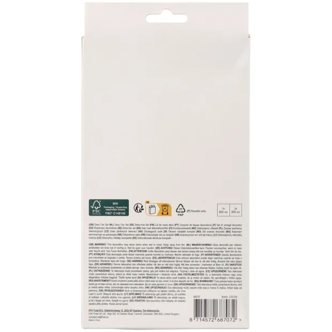 Deco Fan Set - Crème Rose - 3 stuks