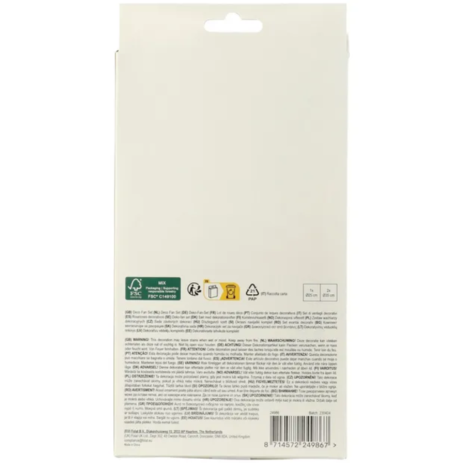 Deco Fan Set - Blooming Baby Boy - 3 stuks