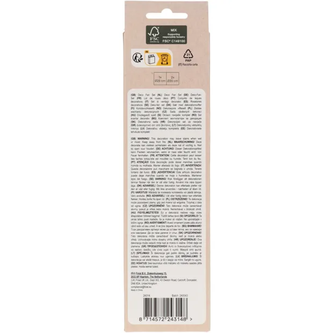 Deco Fan Set - Perfect Pink - 3 stuks