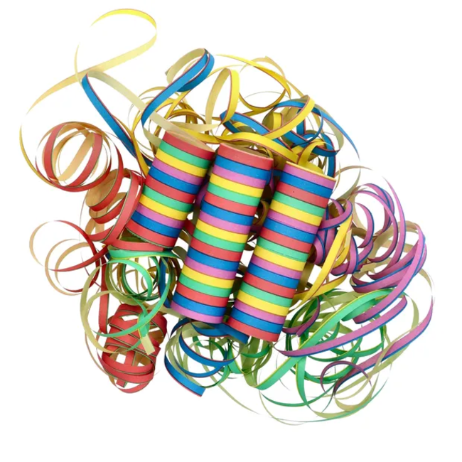 Serpentines - Multicolour - 4 meter - 3 stuks