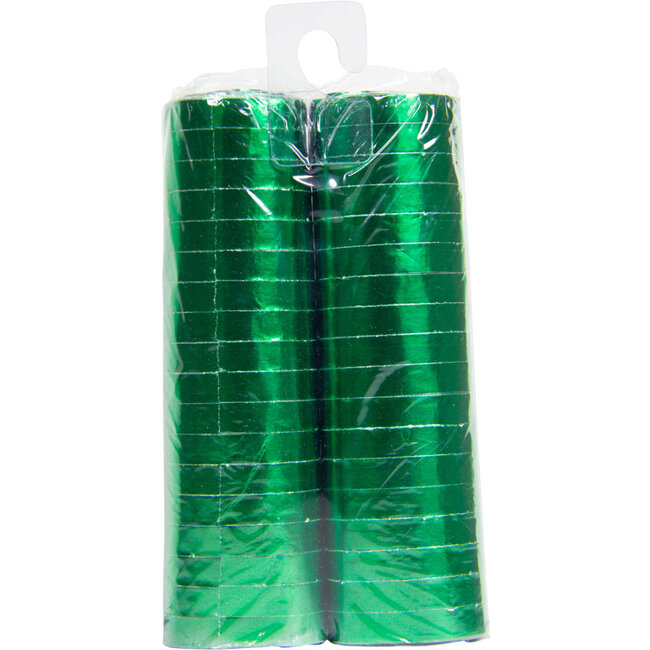 Groene Metallic Serpentines 4m - 2 stuks