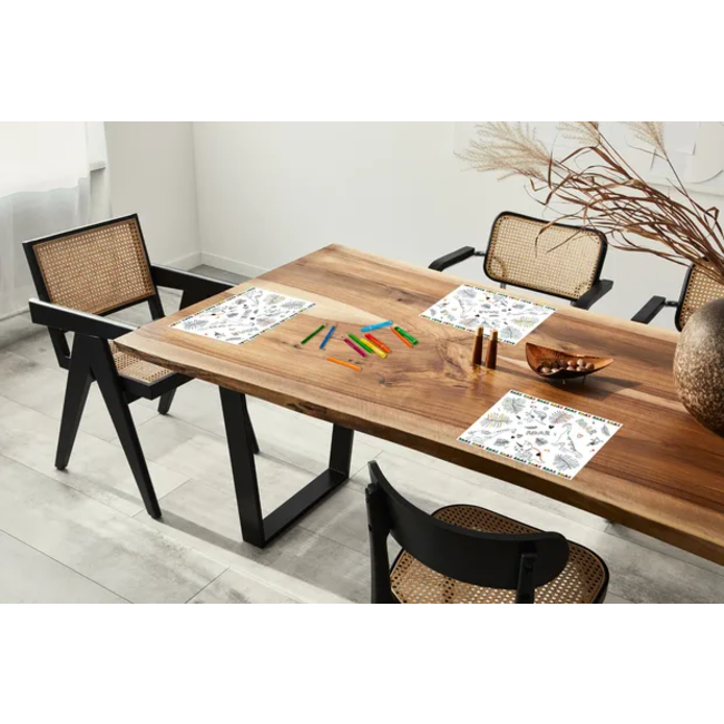Placemats Kleurplaten Dino Roars - 6 stuks