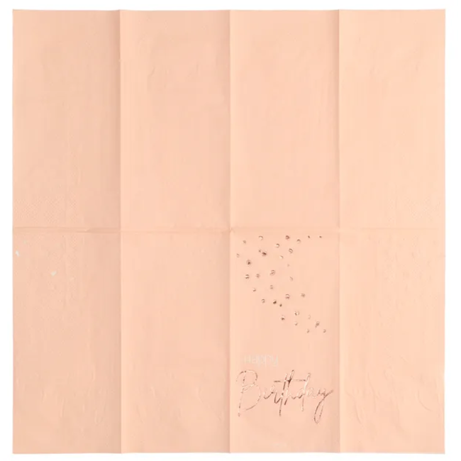 Servetten Elegant Lush Blush 33x33cm - 10 stuks