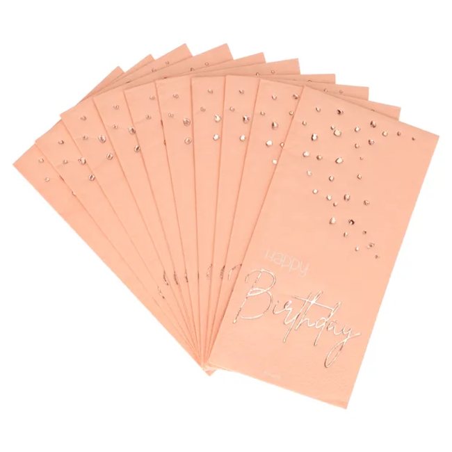 Servetten Elegant Lush Blush 33x33cm - 10 stuks