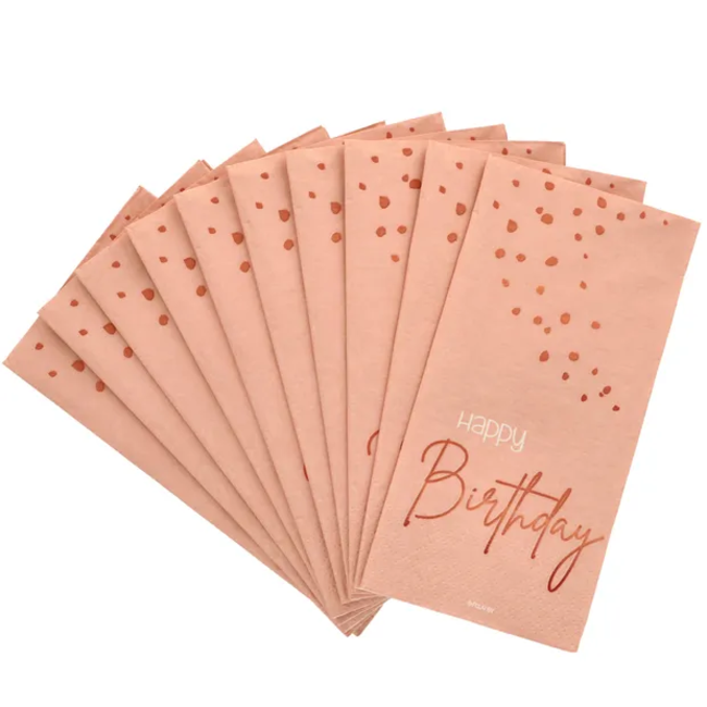 Servetten Elegant Lush Blush 33x33cm - 10 stuks