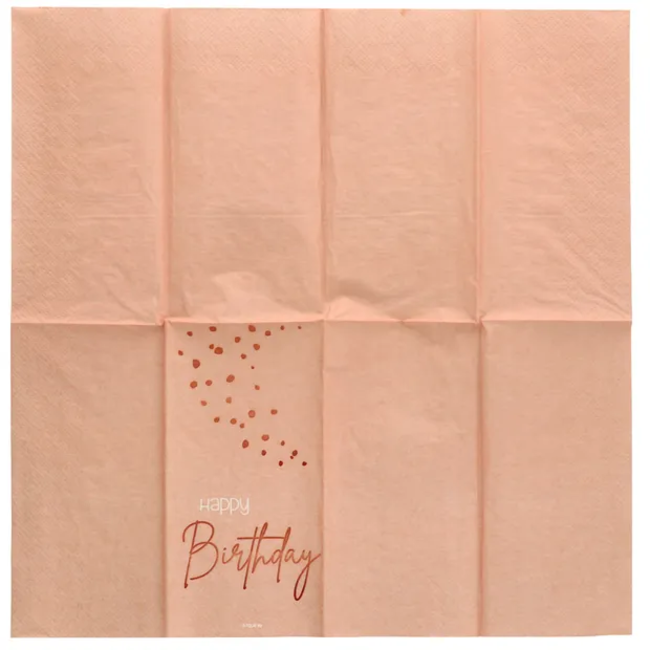 Servetten Elegant Lush Blush 33x33cm - 10 stuks