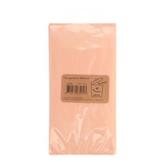 Servetten Elegant Lush Blush 60 Jaar 33x33cm - 10 stuks