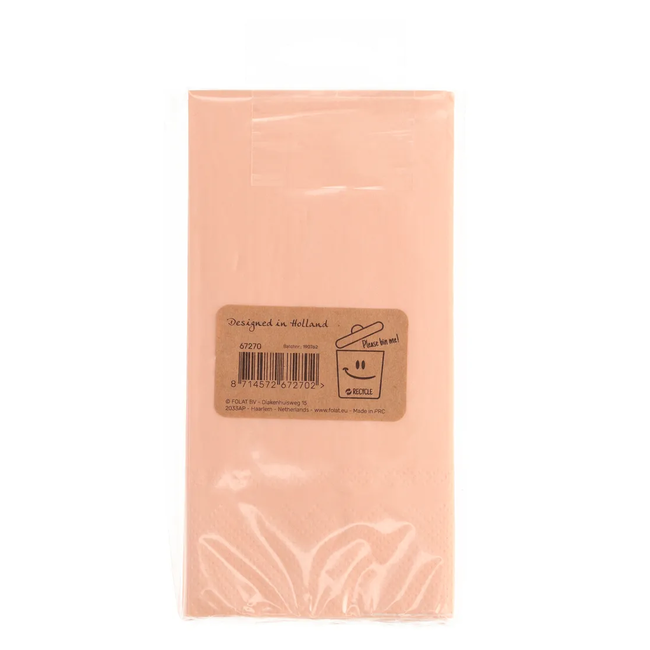 Servetten Elegant Lush Blush 70 Jaar 33x33cm - 10 stuks