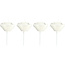 Witte Rozen Kaarsjes - 4 stuks