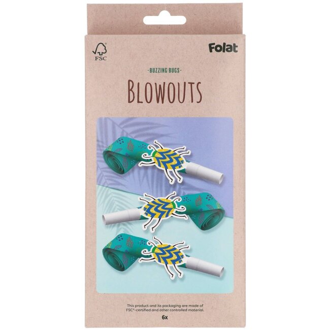 Roltongen - Buzzing Bugs - 6 stuks