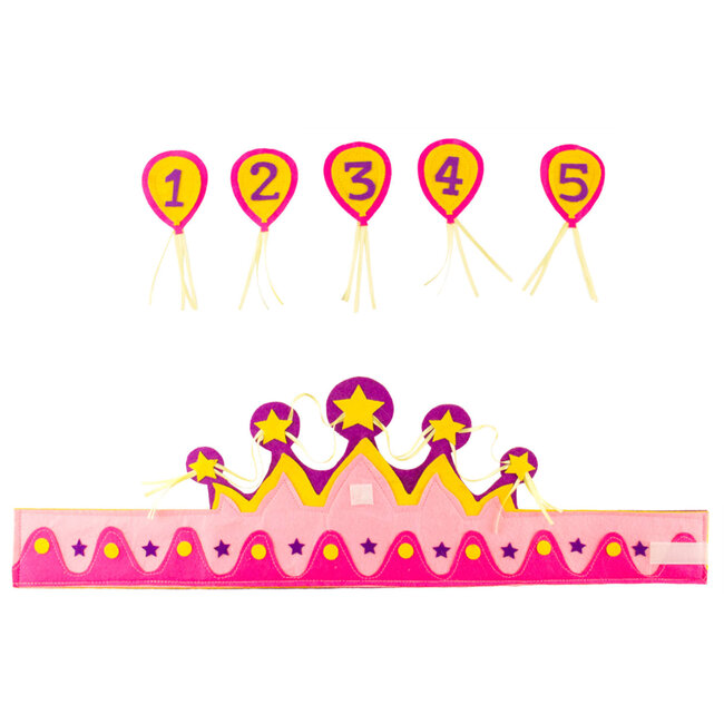 Verjaardagskroon Leeftijden 1 tot 5 Meisje