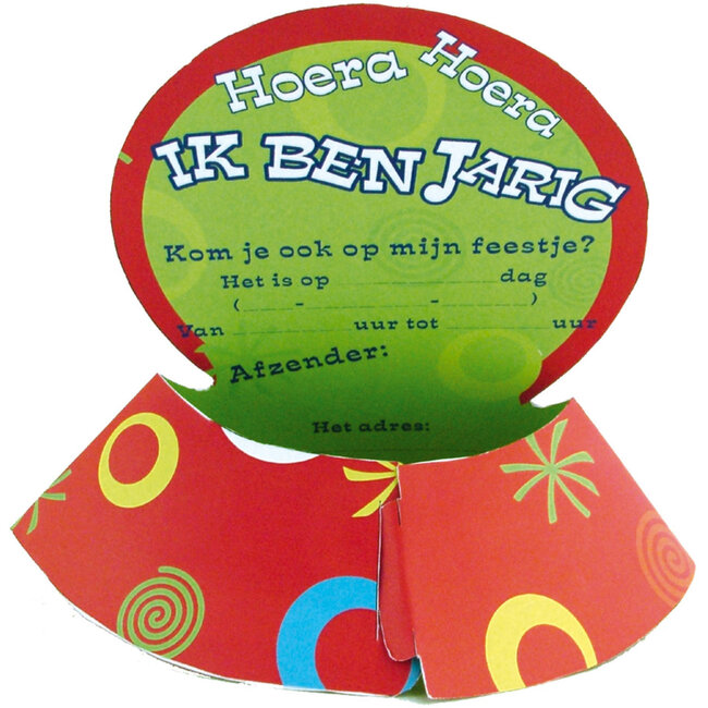 Uitnodigingen Fun Feest - 8 stuks