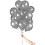 Zilverkleurige Ballonnen met Lint 23cm - 30 stuks