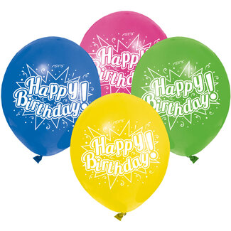 Folat Gekleurde Ballonnen mix 25 cm - 8 stuks