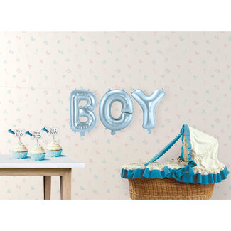 Folat Babyblauwe Folie Ballonnen Set BOY