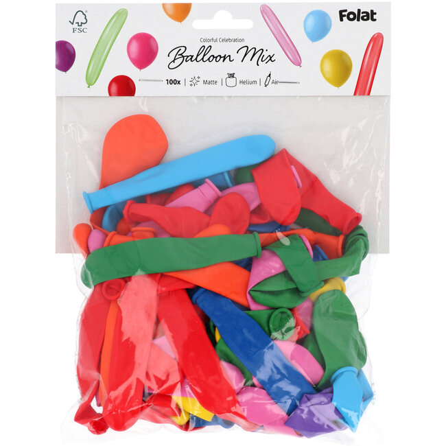 Latexballonnen - Vorm - Stripetastic - Assorti - 100 stuks