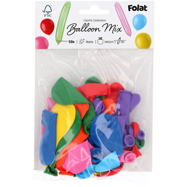 Latexballonnen - Vorm - Stripetastic - Assorti - 50 stuks