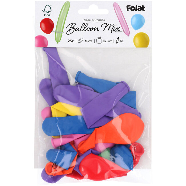 Latexballonnen - Vorm - Stripetastic - Assorti - 25 stuks