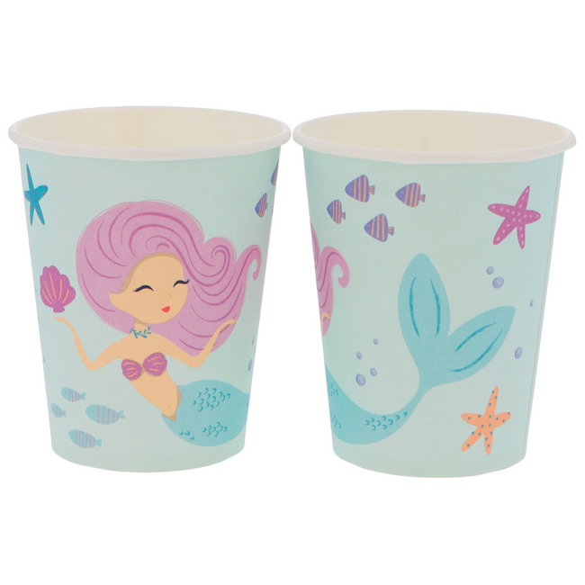 Bekers - Mermaid Magic - 250 ml - 8 stuks