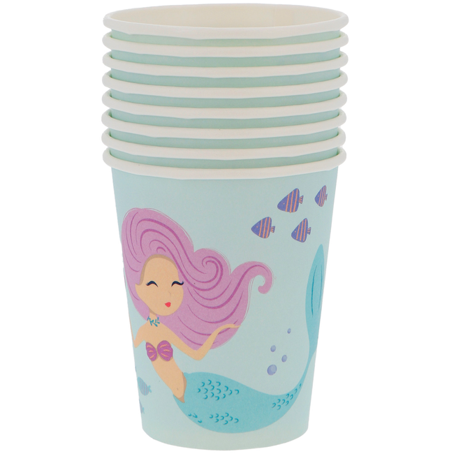 Bekers - Mermaid Magic - 250 ml - 8 stuks