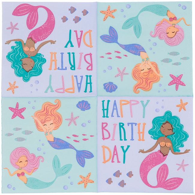 Servetten - Mermaid Magic - 33 x 33 cm - 20 stuks