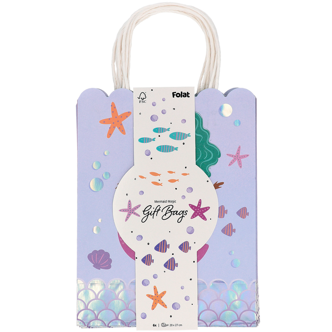 Geschenktasjes - Mermaid Magic - 20 x 27 cm - 6 stuks