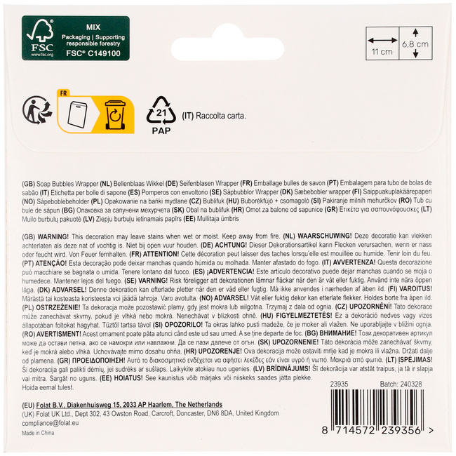 Bellenblaas Stickers - Mermaid Magic - 6 stuks