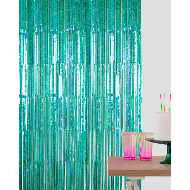 Feestgordijn - Sparkling Turquoise - 1 x 2 m