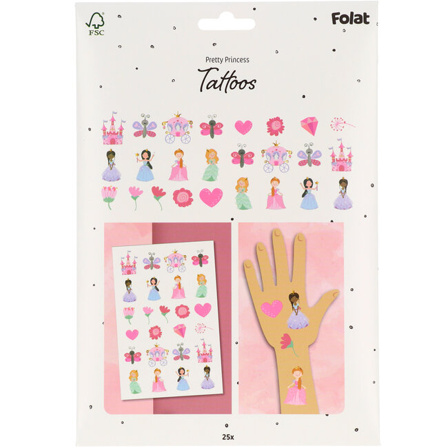 Tattoos - Pretty Princess - 6 stuks