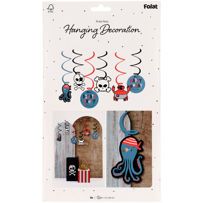 Hangdecoratie - Pirate Party - 6 stuks