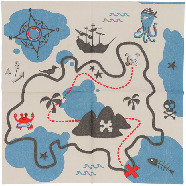 Servetten - Pirate Party - 33 x 33 cm - 20 stuks
