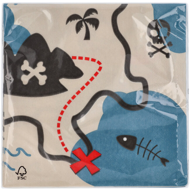 Servetten - Pirate Party - 33 x 33 cm - 20 stuks