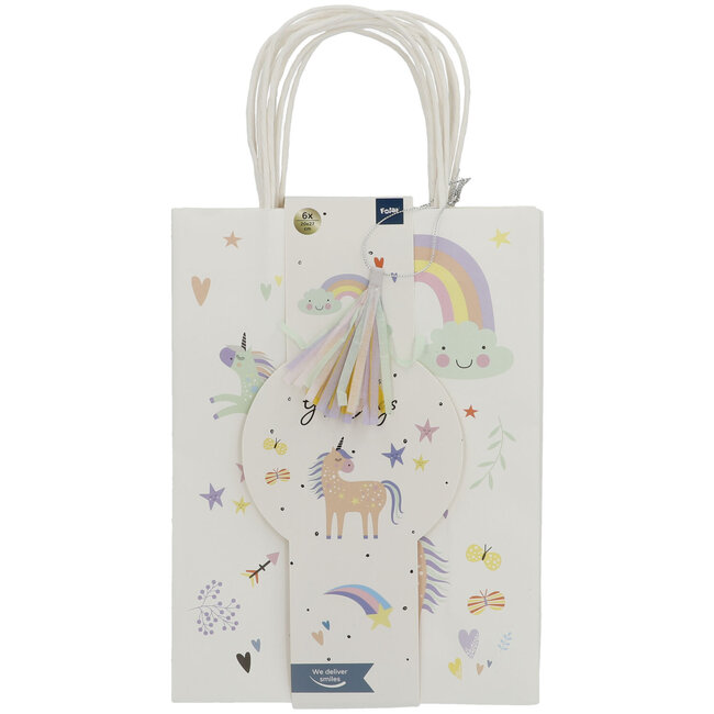 Uitdeelzakjes Unicorns & Rainbows - 6 stuks