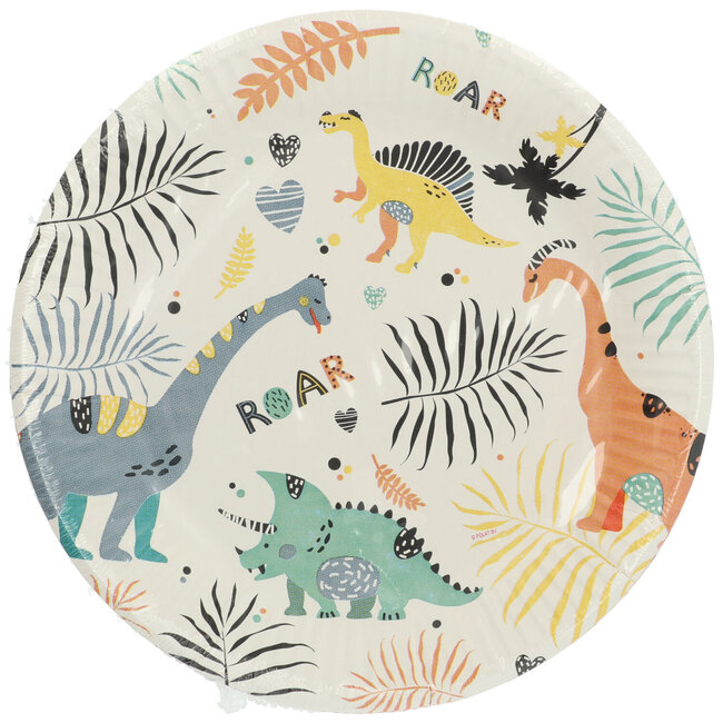 Borden Dino Roars 23cm - 8 stuks