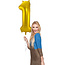 Folieballon Cijfer 18 - Goud - 86 cm