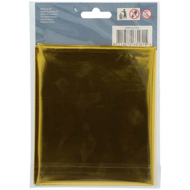 Folieballon Cijfer 30 - Goud - 86 cm