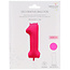 Folieballon cijfer 1 - Neon Roze - 86 cm