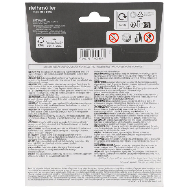 Folieballon cijfer 5 - Neon Roze - 86 cm