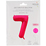 Folieballon cijfer 7 - Neon Roze - 86 cm