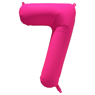Riethmüller Folieballon cijfer 7 - Neon Roze - 86 cm