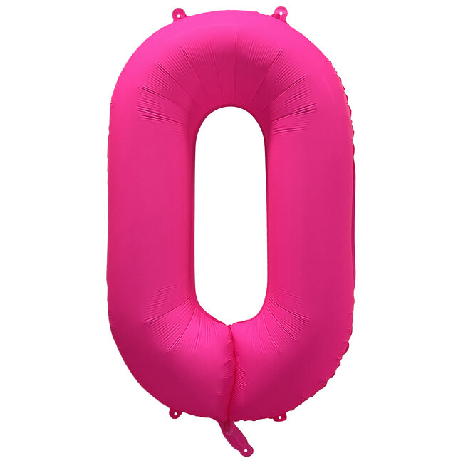 Folieballon 10 jaar - Neon Roze - 86 cm