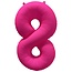 Folieballon 28 jaar - Neon Roze - 86 cm