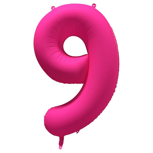 Folieballon 49 jaar - Neon Roze - 86 cm